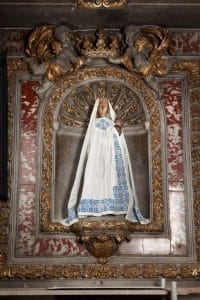 Sainte Vierge de Verdelais - manteau blanc et bleu